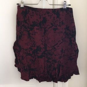 Banana Republic ruffled silky skirt